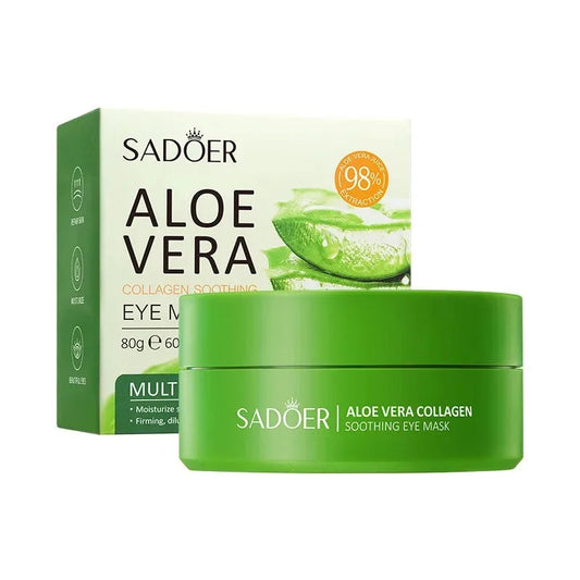 Collageen oogmaskers met aloë vera tegen donkere kringen – LUMINA EYE REVIVE - Glamorix