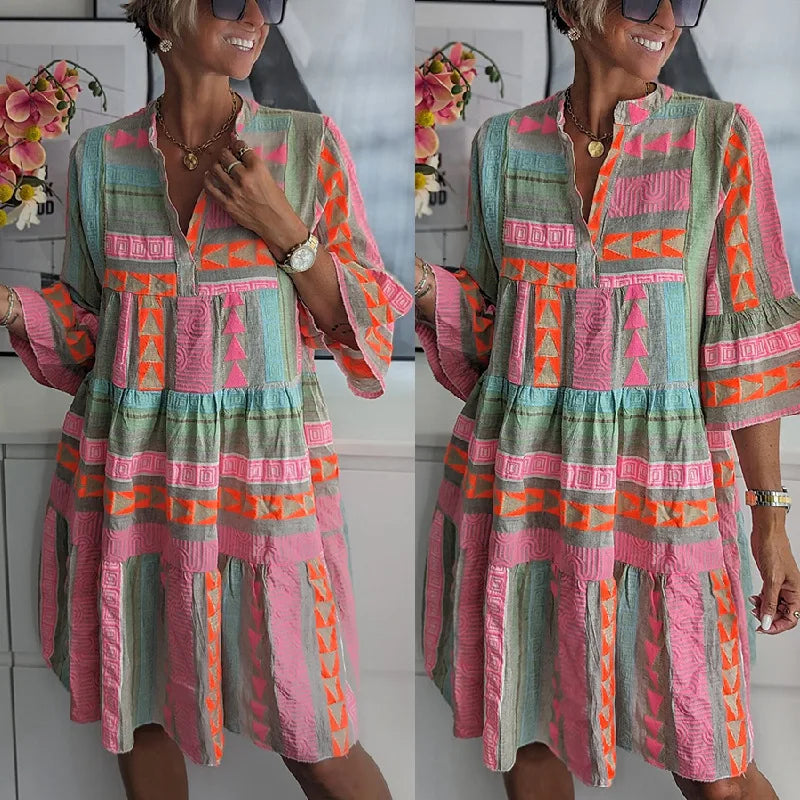 YARA – Bohemian tuniekjurk met verfijnde etnische details