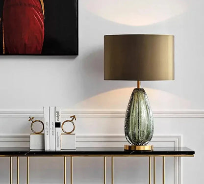 GRANDGLOW - Oversized glazen tafellamp met moderne elegantie