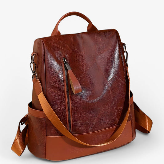 Vintage rugzak met stijlvolle details en laptopvak – LIVORA RetroPack - Glamorix
