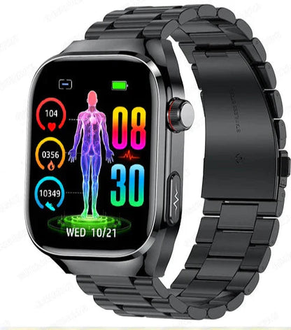 Gezondheids-smartwatch met ECG, bloedsuiker en AMOLED display – VITARIS ONE - Glamorix