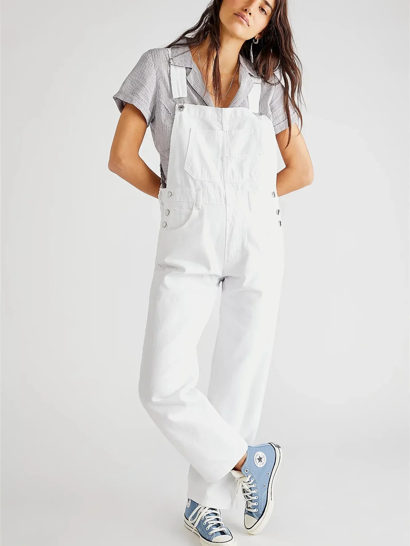 Relaxed dames tuinbroek met rechte pijpen – EasyFlow - Glamorix