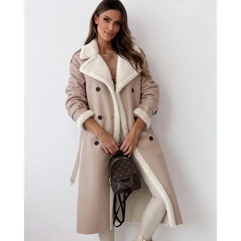 CLAIRE - Luxe jas met fleece voering en oversized kraag
