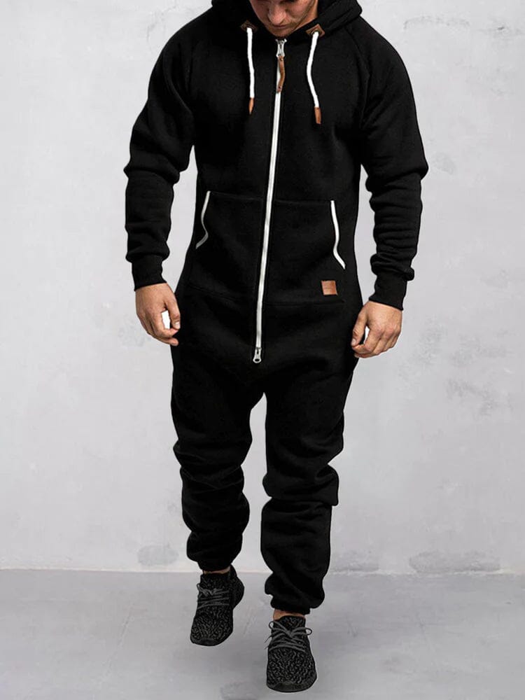JASPER - Heren jumpsuit met capuchon en volledige ritssluiting