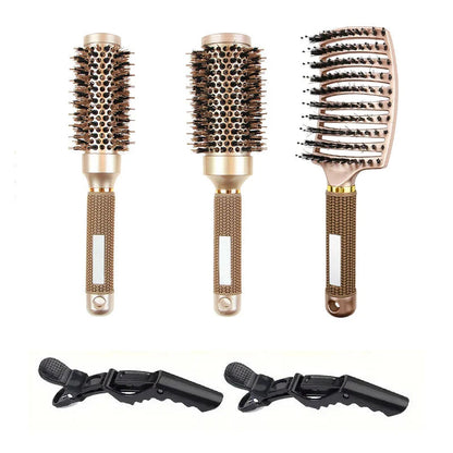 Professionele ionische ronde haarborstel set voor salonresultaat – AERIS PRO - Glamorix