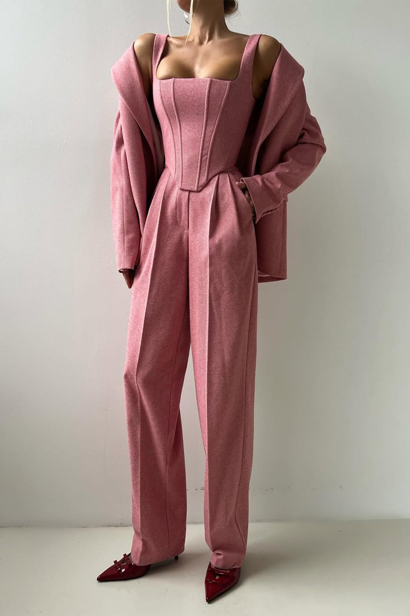 Elegante Damesoutfit met Getailleerde Pasvorm voor Feestelijke Gelegenheden – LUNA CHIC - Glamorix
