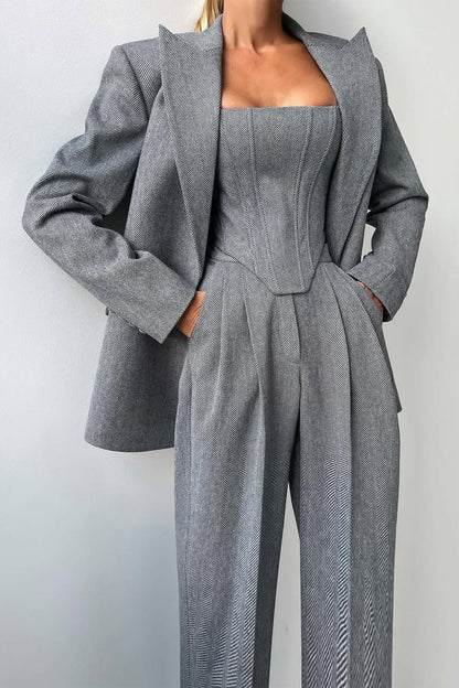 Elegante Damesoutfit met Getailleerde Pasvorm voor Feestelijke Gelegenheden – LUNA CHIC - Glamorix