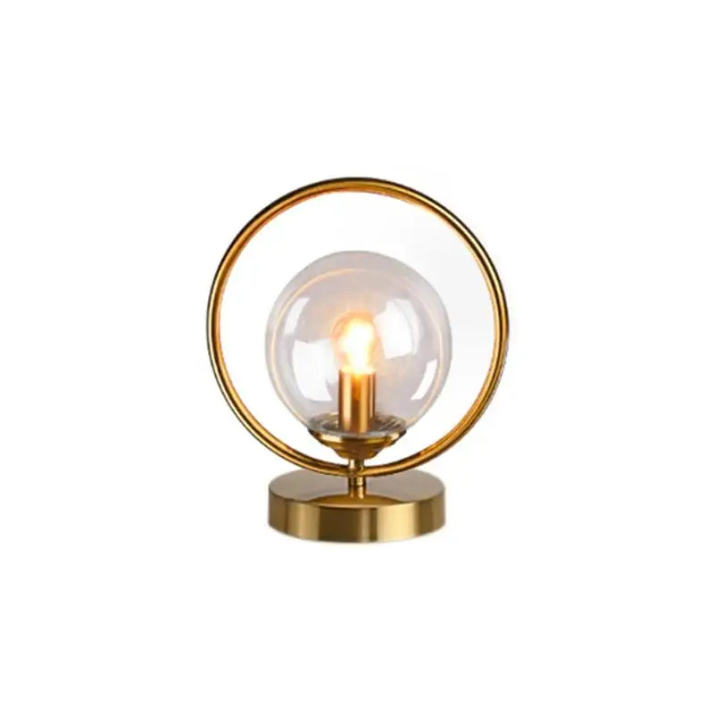 AURELIA - Stijlvolle glazen lamp met gouden messing details