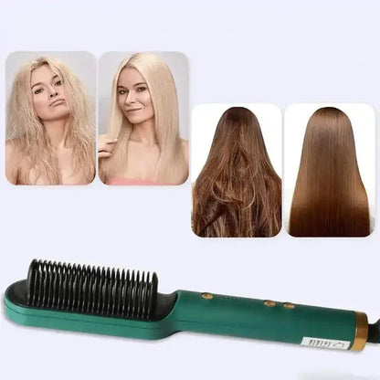 2-in-1 stijl- en krulborstel voor moeiteloos glad of golvend haar – HAIRVIA StyleFlex - Glamorix