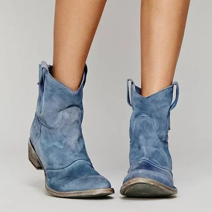Stijlvolle Enkellaarsjes Met Cowboy-Inspiratie Voor Dames – LUNA WESTERN - Glamorix