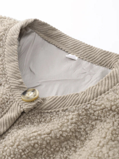 LILITH - Damesvest met knoopsluiting en warme sherpa voering
