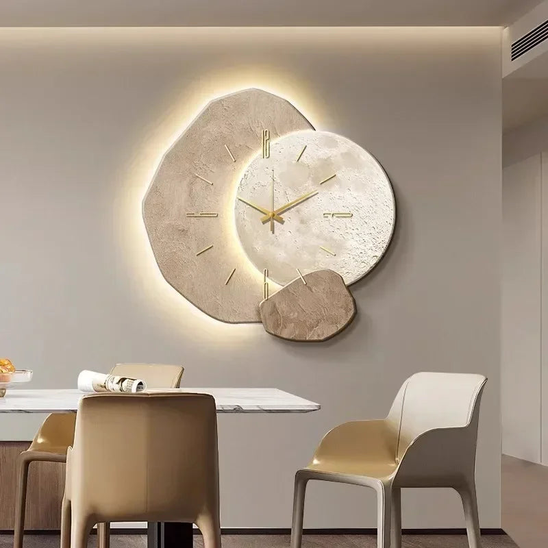 Minimalistische klok met rustgevend design en stille werking – CALMO TIME - Glamorix