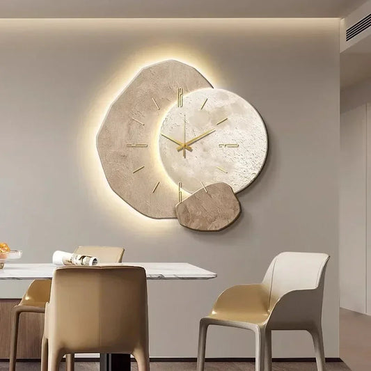 Minimalistische klok met rustgevend design en stille werking – CALMO TIME - Glamorix