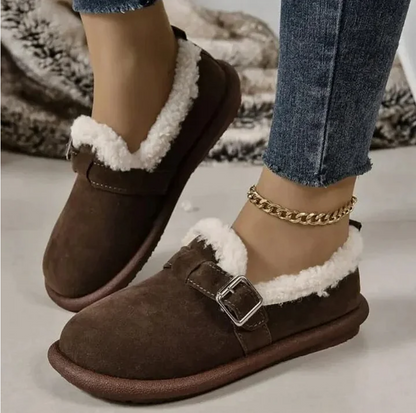 Ember - Orthopedische Instappers met Bontvoering en Gespsluiting