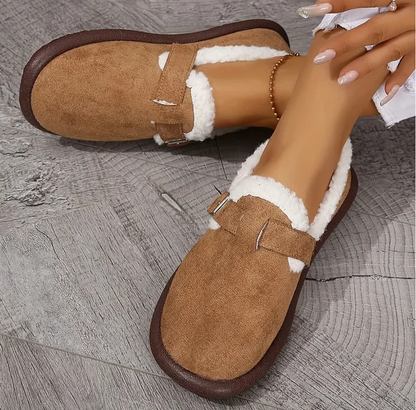 Ember - Orthopedische Instappers met Bontvoering en Gespsluiting