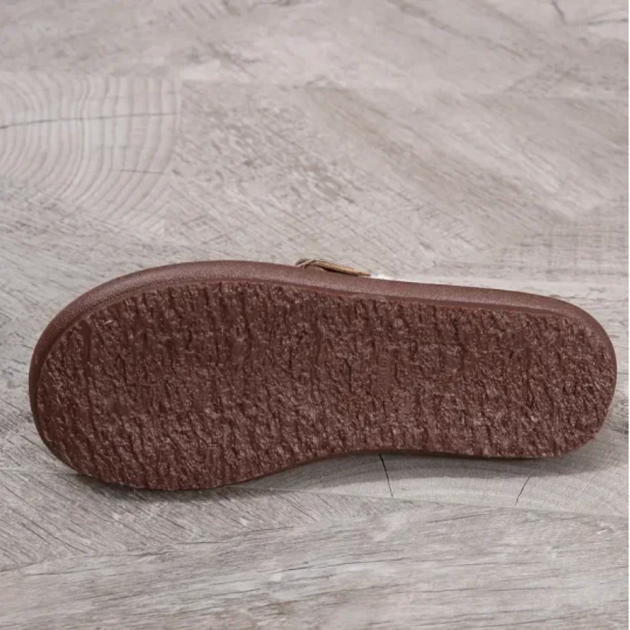 Ember - Orthopedische Instappers met Bontvoering en Gespsluiting