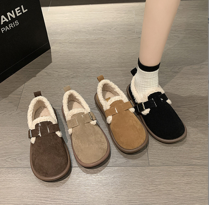 Ember - Orthopedische Instappers met Bontvoering en Gespsluiting