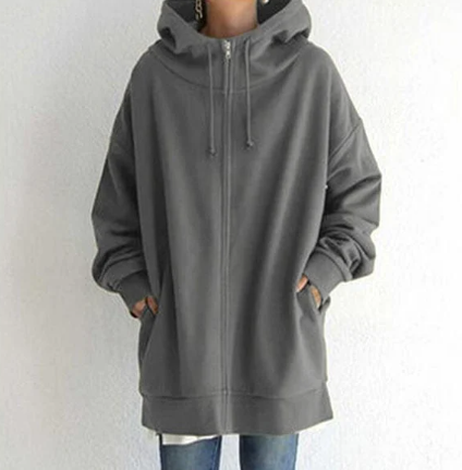 SIERRA - Dames hoodie met rits voor herfst en winter