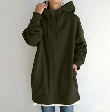SIERRA - Dames hoodie met rits voor herfst en winter