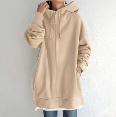 SIERRA - Dames hoodie met rits voor herfst en winter
