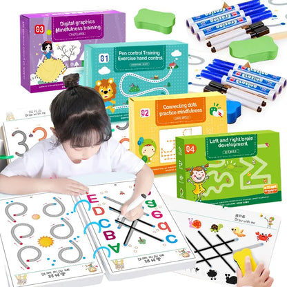 SPARKY - Educatieve werkboekenset voor kinderen met magische tracing