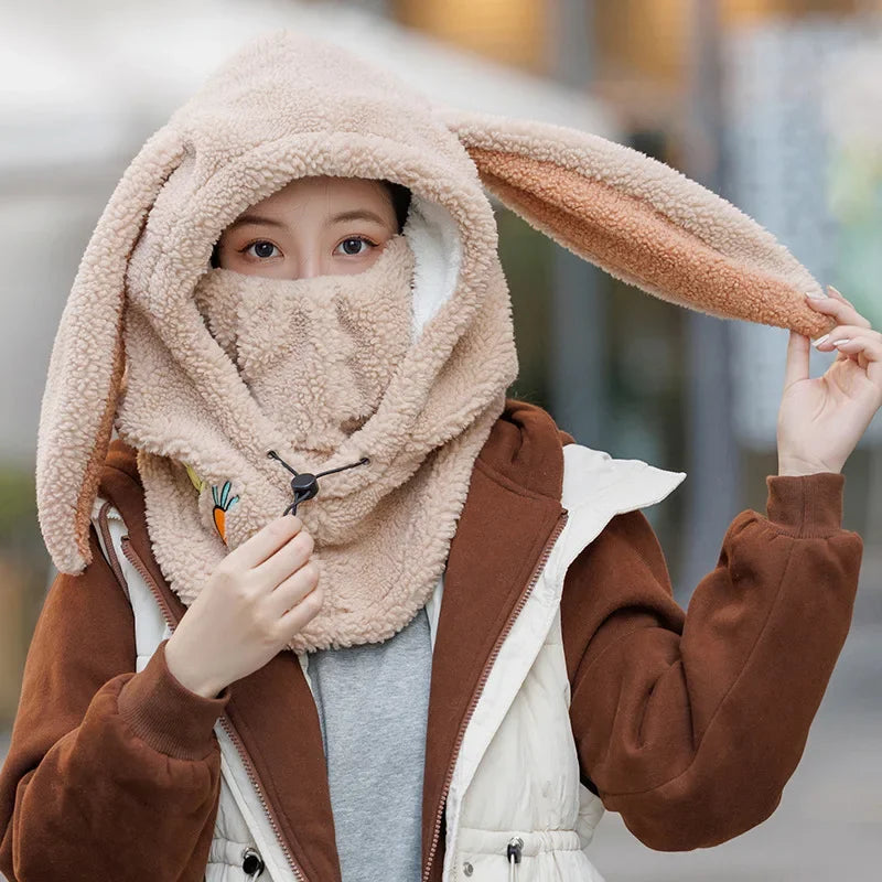 BUNNY – Schattige wintermuts met konijnenthema en oorflappen