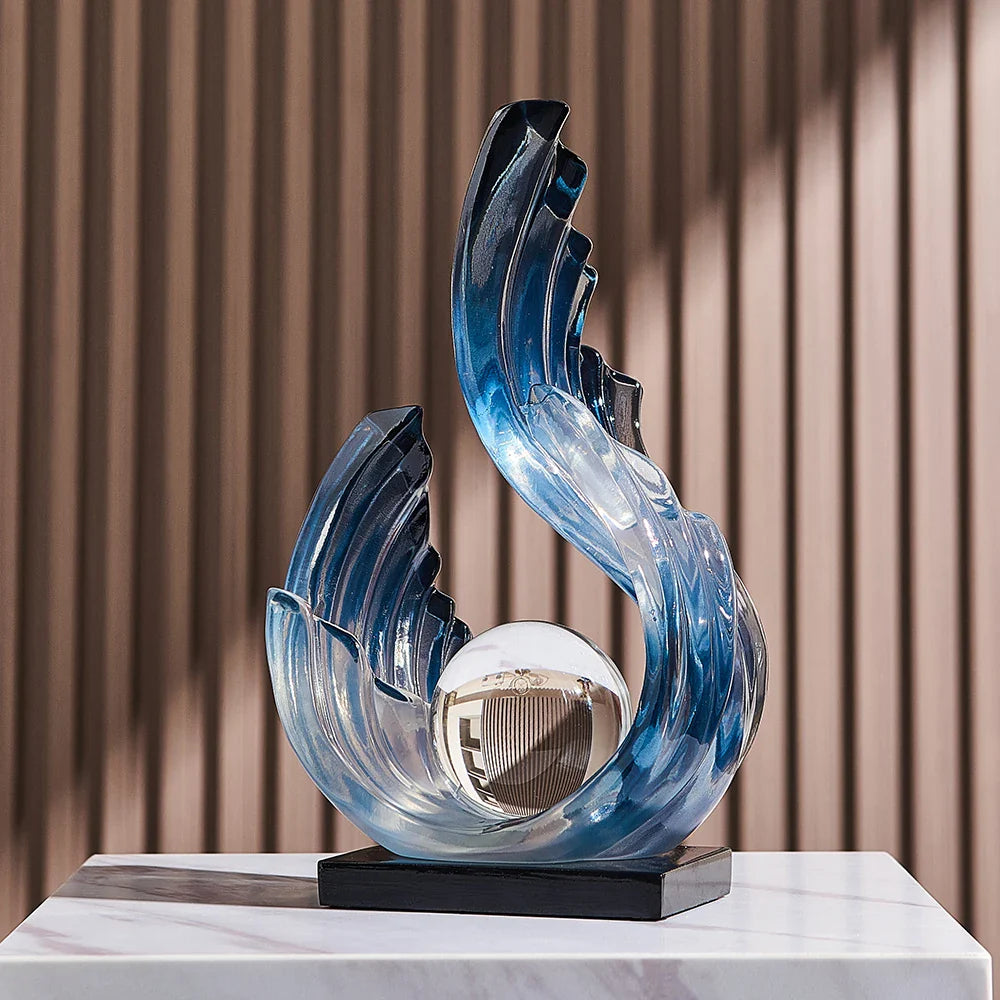ETHEREAL FLOW – Glazen ornament met sierlijk design