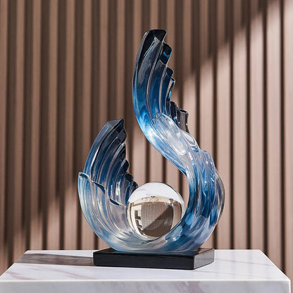 ETHEREAL FLOW – Glazen ornament met sierlijk design