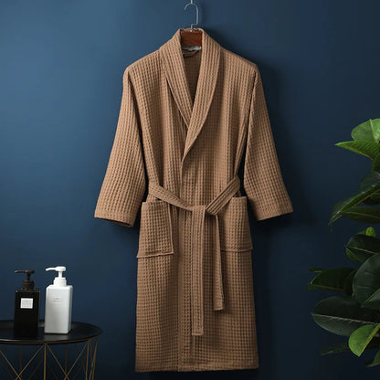 ELARA - Luxe katoenen badjas met zakken voor ultiem comfort