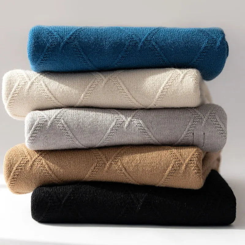 OSCAR - Klassieke gebreide herensweater met schijnkraag