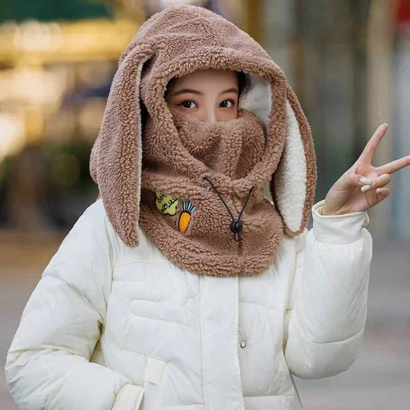 BUNNY – Schattige wintermuts met konijnenthema en oorflappen