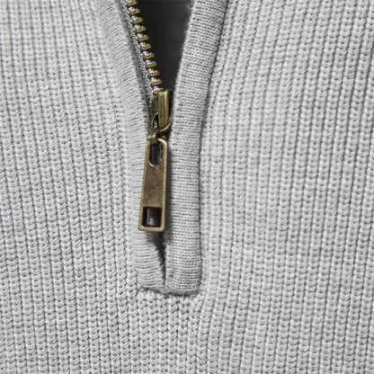 Herensweater met kwartrits en sportieve uitstraling – JORVAN - Glamorix