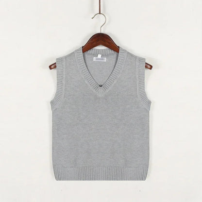 VESTON - Dikke Mouwloze Gebreide Pullover met V-Hals voor Heren