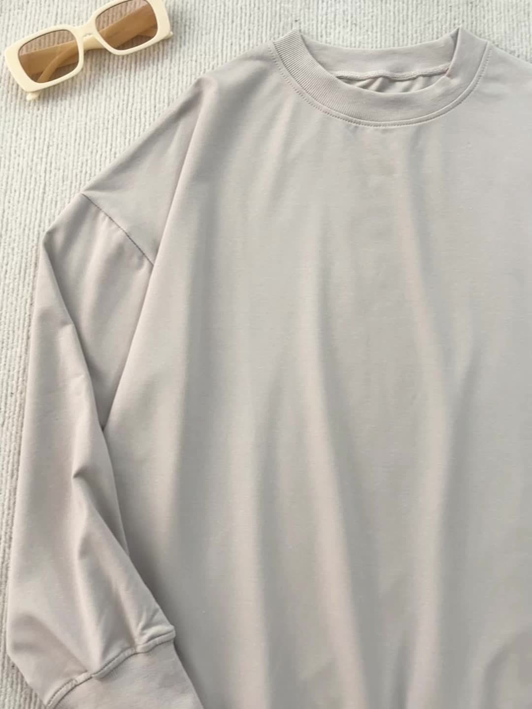 Set – Lange Top met Zijsplitten & Aansluitende Legging - Glamorix