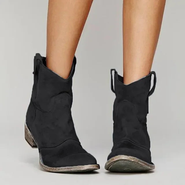 Stijlvolle Enkellaarsjes Met Cowboy-Inspiratie Voor Dames – LUNA WESTERN - Glamorix