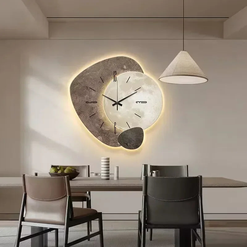 Minimalistische klok met rustgevend design en stille werking – CALMO TIME - Glamorix