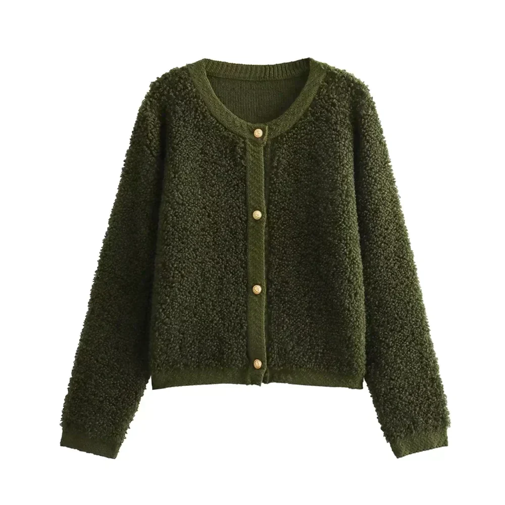 LILITH - Damesvest met knoopsluiting en warme sherpa voering