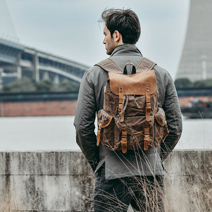 RAVENWOOD - Wandeltas van canvas en leer voor een stoere, stijlvolle look