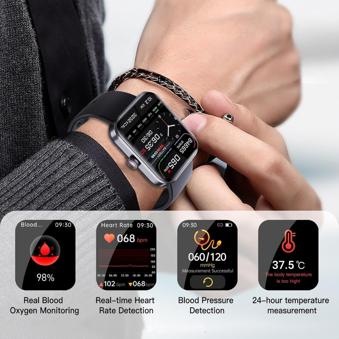 Smartwatch met non-invasieve bloedsuikermeting en gezondheidsfuncties – GLUCO SENSE - Glamorix