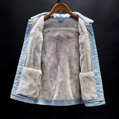 Spike - Spijkerjas Heren | Sherpa Voering & Knoopsluiting - Glamorix