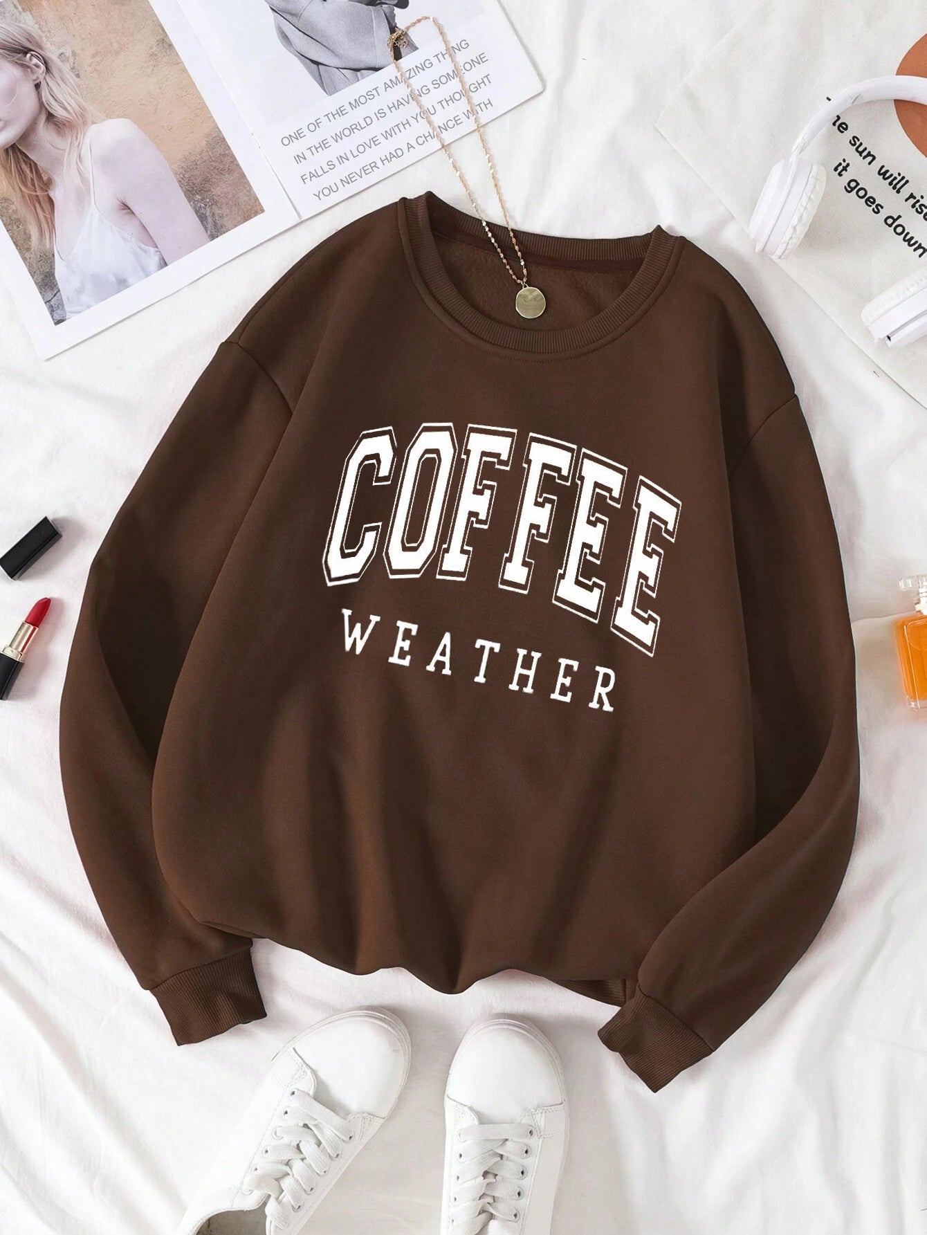 Sweatshirt Katoenmix – Grafische Print & Blijvende Positie - Glamorix