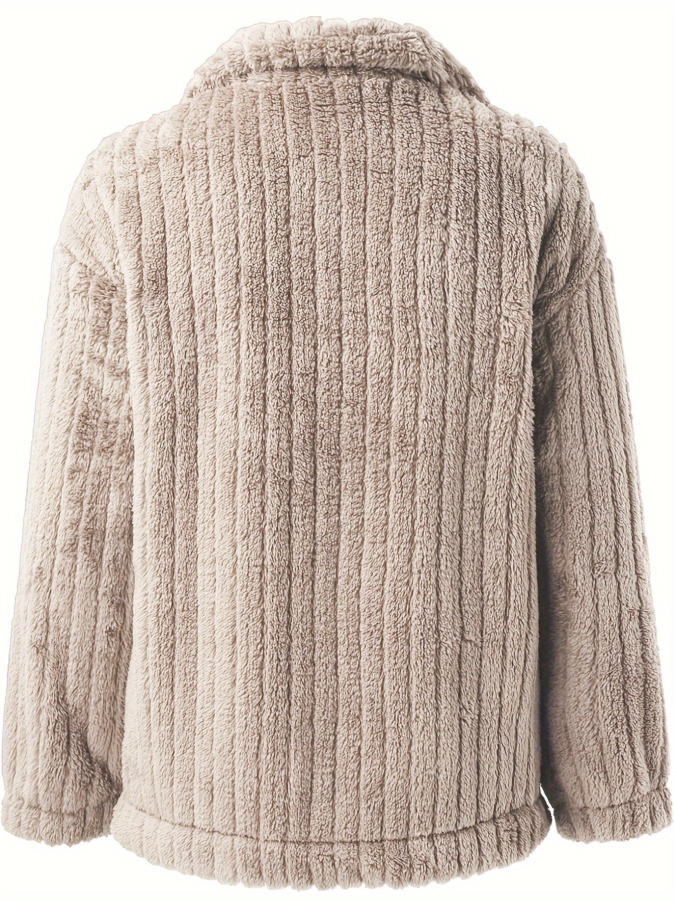 Teddy jas met bouclé pasvorm voor dames casual – NORDIX - Glamorix