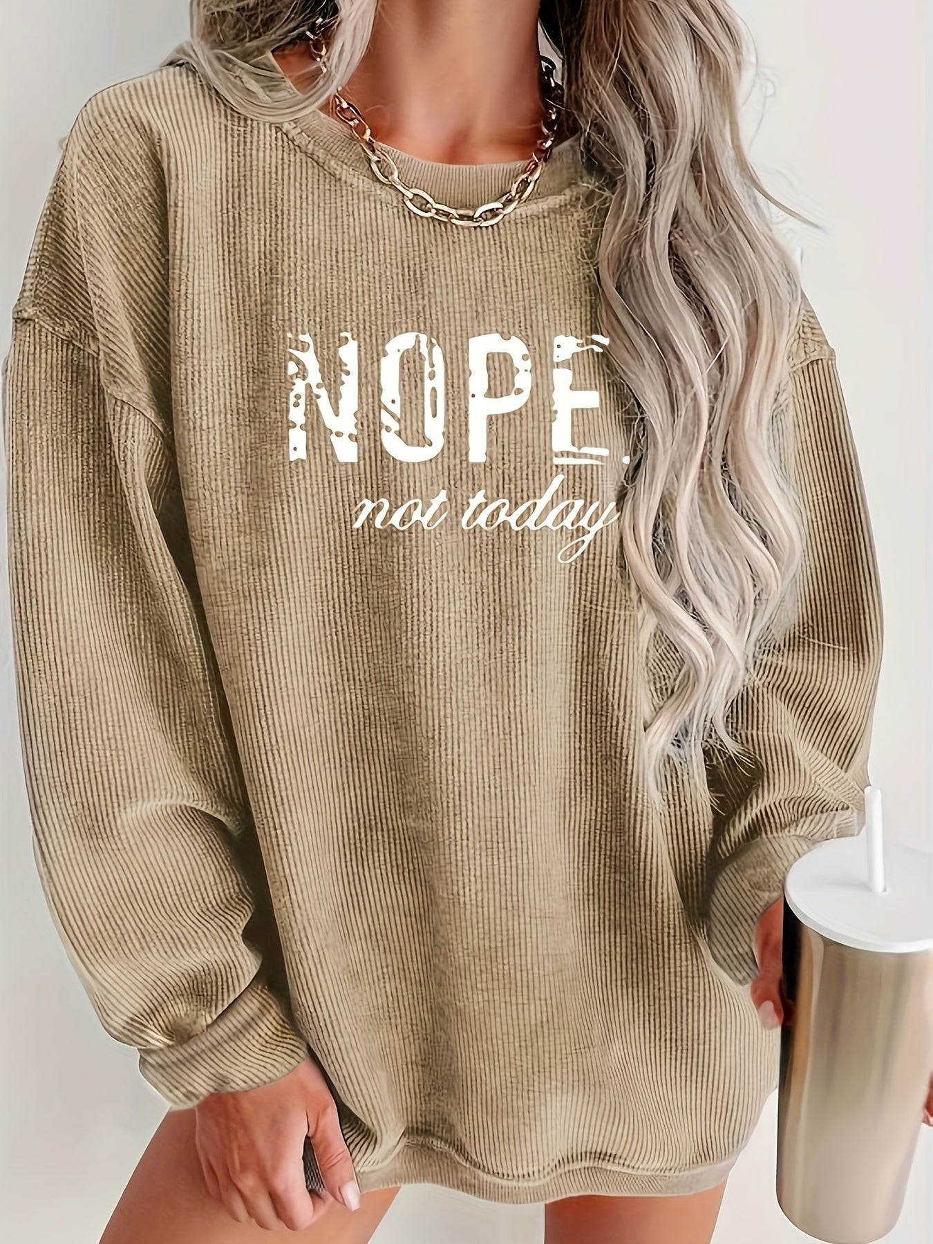 Een lange mouw top met ronde hals voor dames – NOVAQ - Glamorix