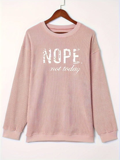 Een lange mouw top met ronde hals voor dames – NOVAQ - Glamorix