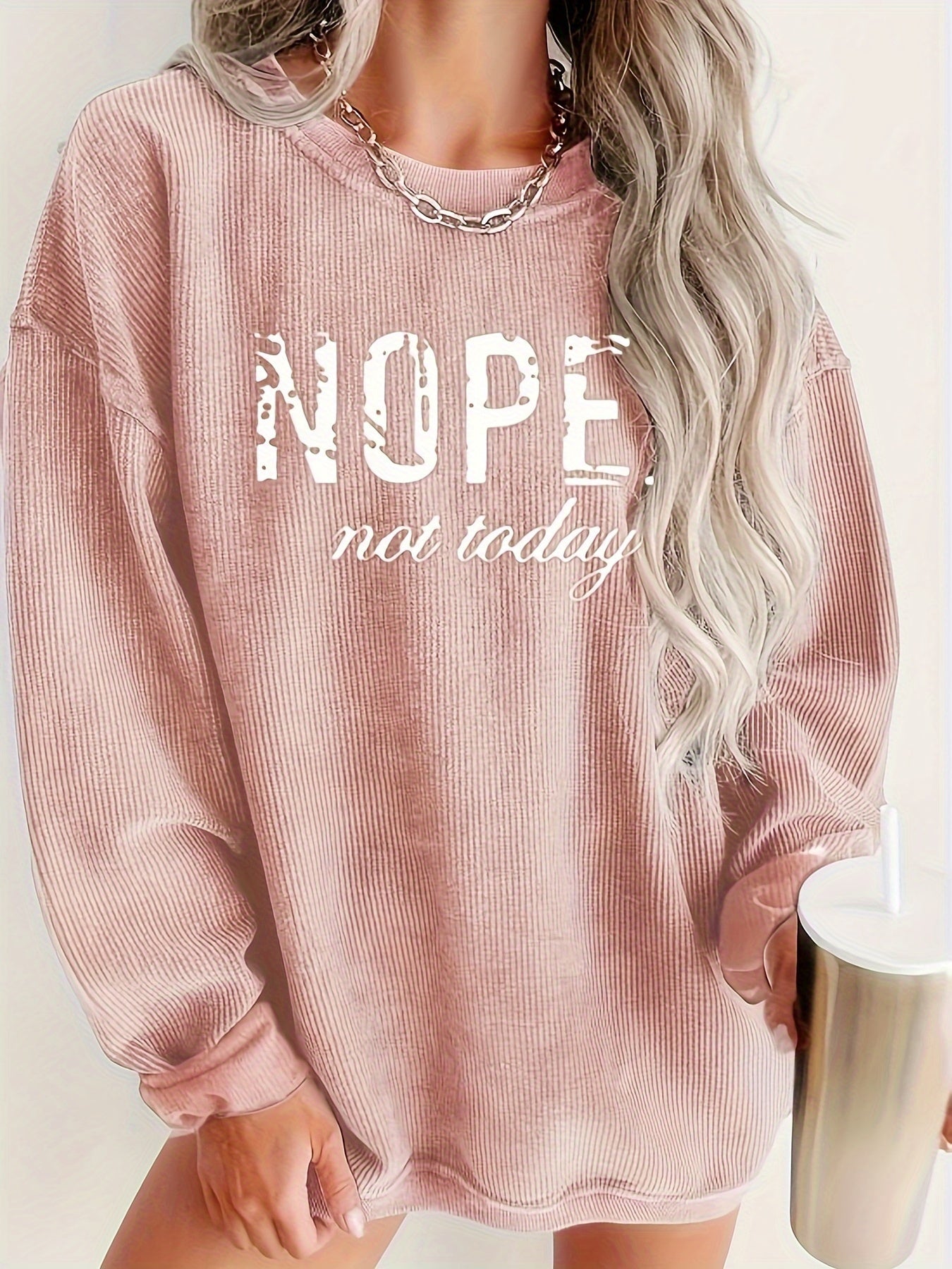 Een lange mouw top met ronde hals voor dames – NOVAQ - Glamorix