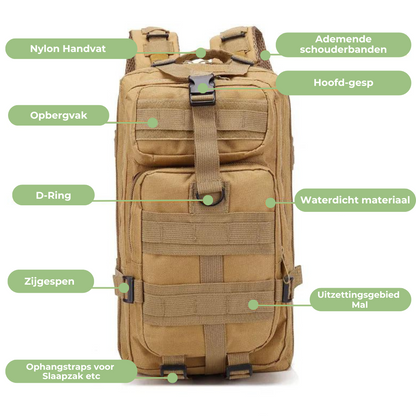 Waterdichte tactische outdoor rugzak – TitanForge XTR - Glamorix