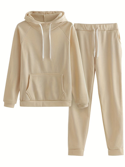 Een trainingspak met capuchon pullover en broek – NOVAWEAR - Glamorix