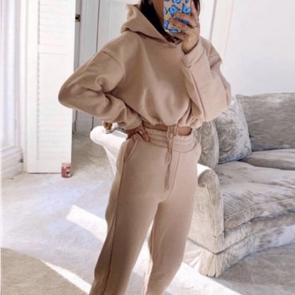 Trainingsset - Hoodie Met Print En Vrije Beweging Comfort - Glamorix