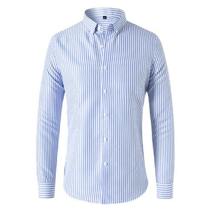 Herenoverhemd met verticale strepen en slanke fit – LEXFORD STRIPE - Glamorix