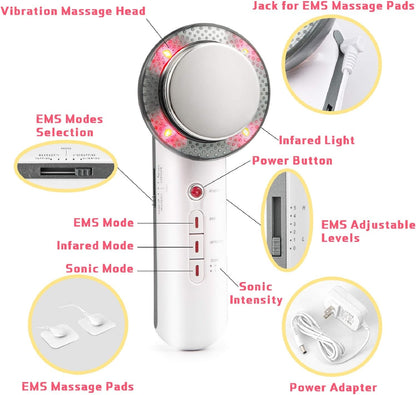 3-in-1 ultrasone EMS massager voor vetreductie en body sculpting – SCULPTURA PRO - Glamorix